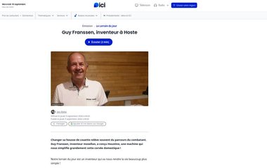 Houstine, Guy Franssen, inventeur à Hoste de la Houstine pour changer sans housse de couette facilement