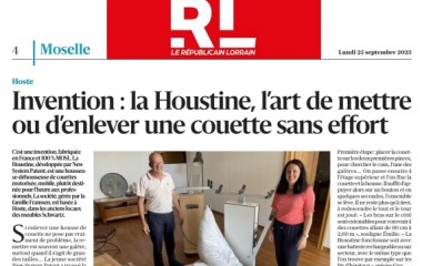 Invention : la Houstine, l'art de mettre ou d'enlever une couette sans effort